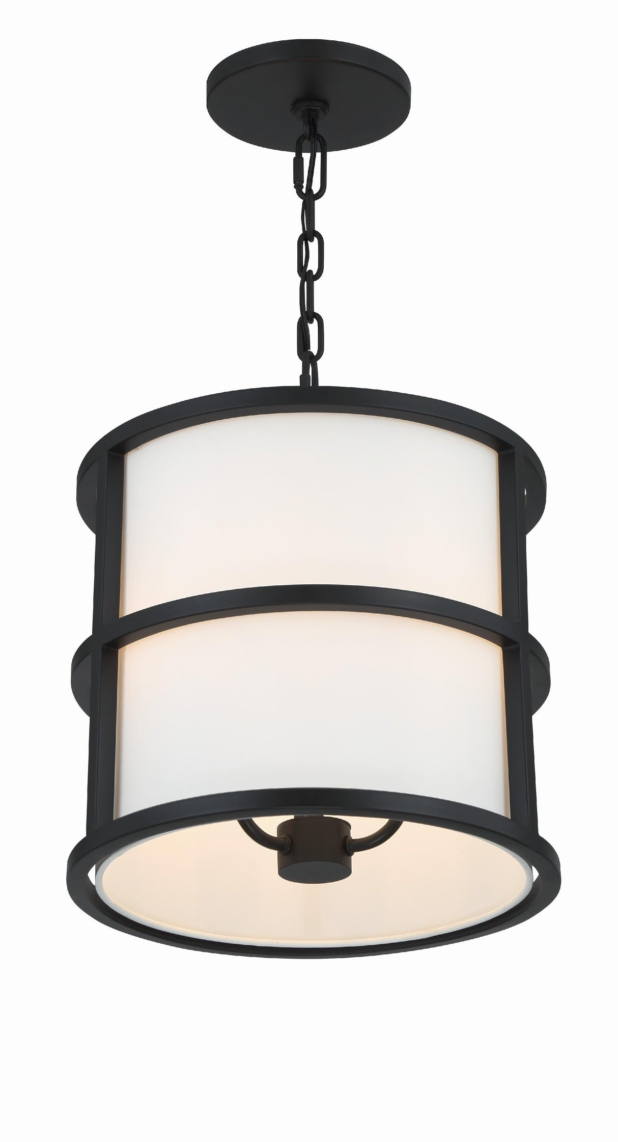 Crystorama Brian Patrick Flynn Hulton 3 Light Matte Black Mini Pendant