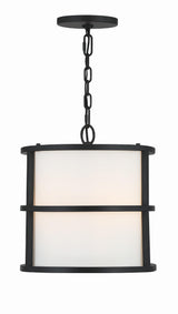 Crystorama Brian Patrick Flynn Hulton 3 Light Matte Black Mini Pendant
