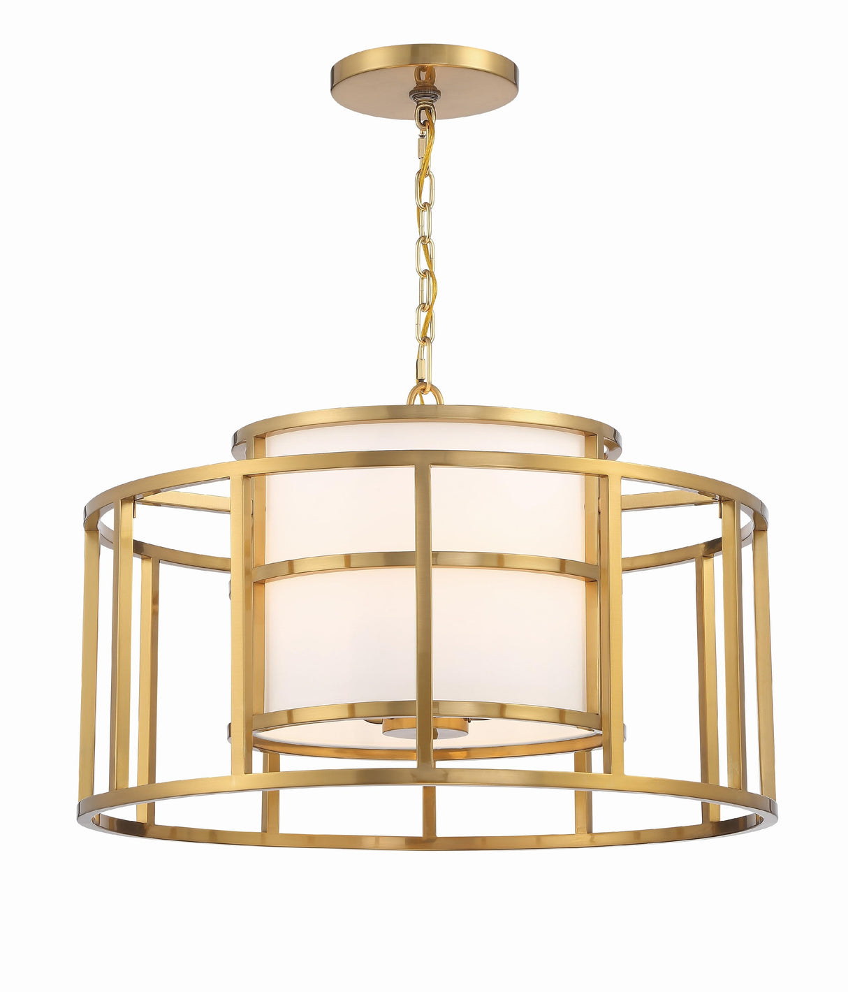 Crystorama Brian Patrick Flynn Hulton 5 Light Luxe Gold Lantern Chandelier