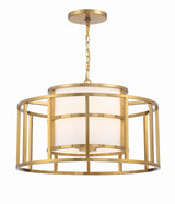 Crystorama Brian Patrick Flynn Hulton 5 Light Luxe Gold Lantern Chandelier