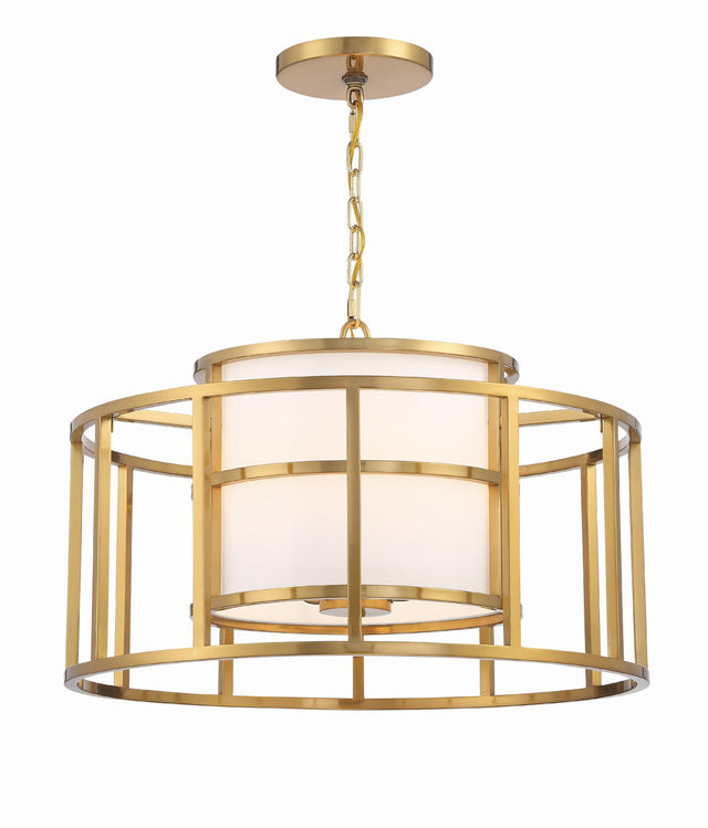 Crystorama Brian Patrick Flynn Hulton 5 Light Luxe Gold Lantern Chandelier