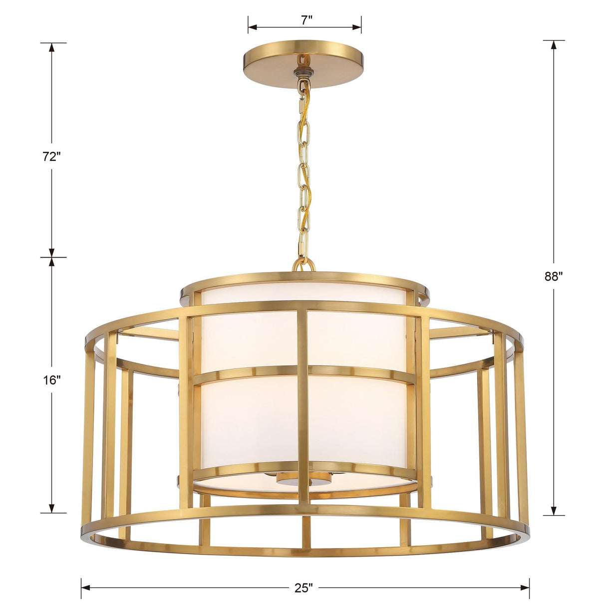 Crystorama Brian Patrick Flynn Hulton 5 Light Luxe Gold Lantern Chandelier