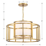 Crystorama Brian Patrick Flynn Hulton 5 Light Luxe Gold Lantern Chandelier