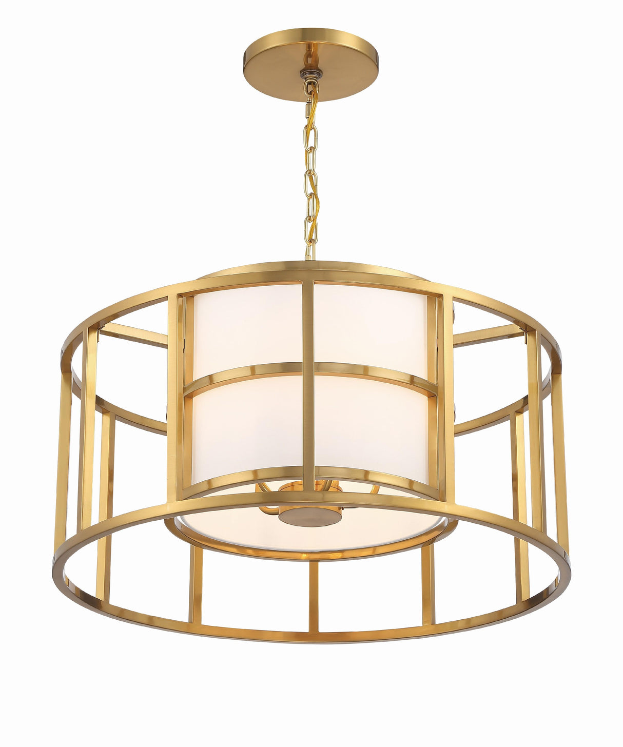 Crystorama Brian Patrick Flynn Hulton 5 Light Luxe Gold Lantern Chandelier