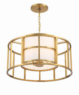 Crystorama Brian Patrick Flynn Hulton 5 Light Luxe Gold Lantern Chandelier