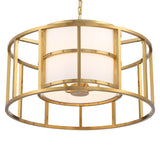 Crystorama Brian Patrick Flynn Hulton 5 Light Luxe Gold Lantern Chandelier