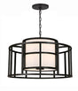 Crystorama Brian Patrick Flynn Hulton 5 Light Matte Black Lantern Chandelier