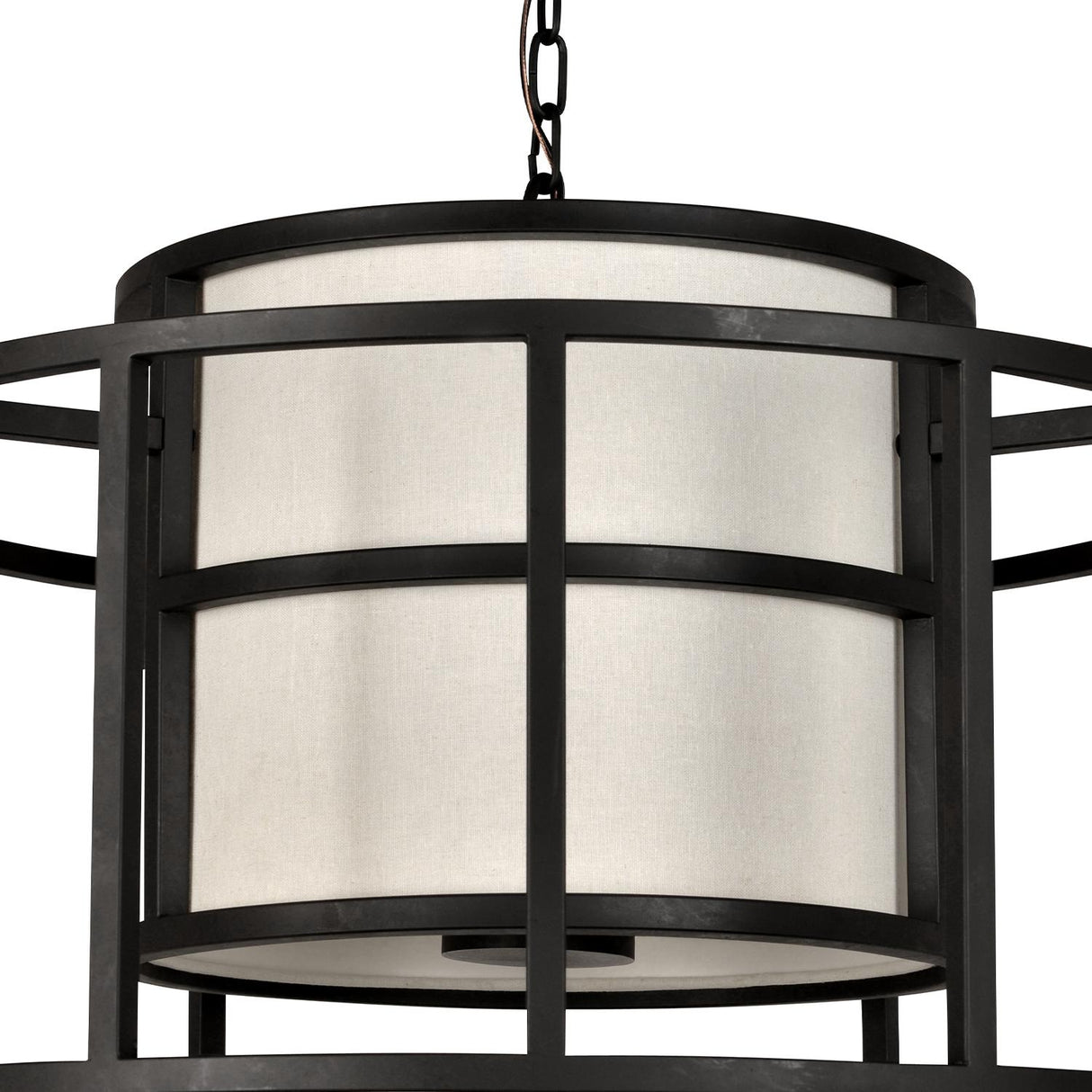 Crystorama Brian Patrick Flynn Hulton 5 Light Matte Black Lantern Chandelier