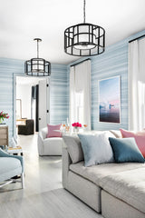 Crystorama Brian Patrick Flynn Hulton 5 Light Matte Black Lantern Chandelier