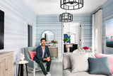 Crystorama Brian Patrick Flynn Hulton 5 Light Matte Black Lantern Chandelier