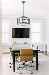 Crystorama Brian Patrick Flynn Hulton 5 Light Matte Black Lantern Chandelier