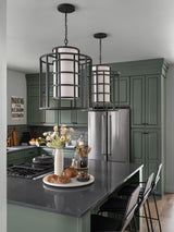Crystorama Brian Patrick Flynn Hulton 6 Light Matte Black Lantern Chandelier