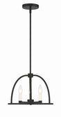 Crystorama Abbott 3 Light Black Mini Chandelier
