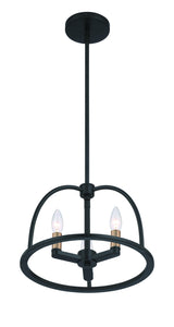 Crystorama Abbott 3 Light Black Mini Chandelier