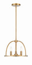 Crystorama Abbott 3 Light Vibrant Gold Mini Chandelier