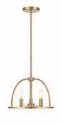 Crystorama Abbott 3 Light Vibrant Gold Mini Chandelier