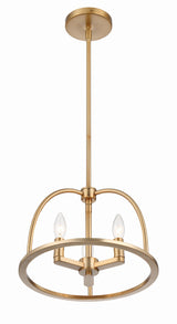 Crystorama Abbott 3 Light Vibrant Gold Mini Chandelier