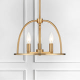 Crystorama Abbott 3 Light Vibrant Gold Mini Chandelier