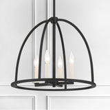 Crystorama Abbott 4 Light Black Lantern Chandelier