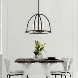 Crystorama Abbott 4 Light Black Lantern Chandelier