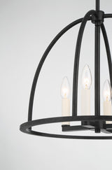 Crystorama Abbott 4 Light Black Lantern Chandelier