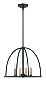 Crystorama Abbott 4 Light Black Lantern Chandelier