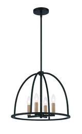 Crystorama Abbott 4 Light Black Lantern Chandelier