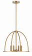 Crystorama Abbott 4 Light Vibrant Gold Lantern Chandelier