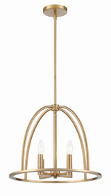 Crystorama Abbott 4 Light Vibrant Gold Lantern Chandelier