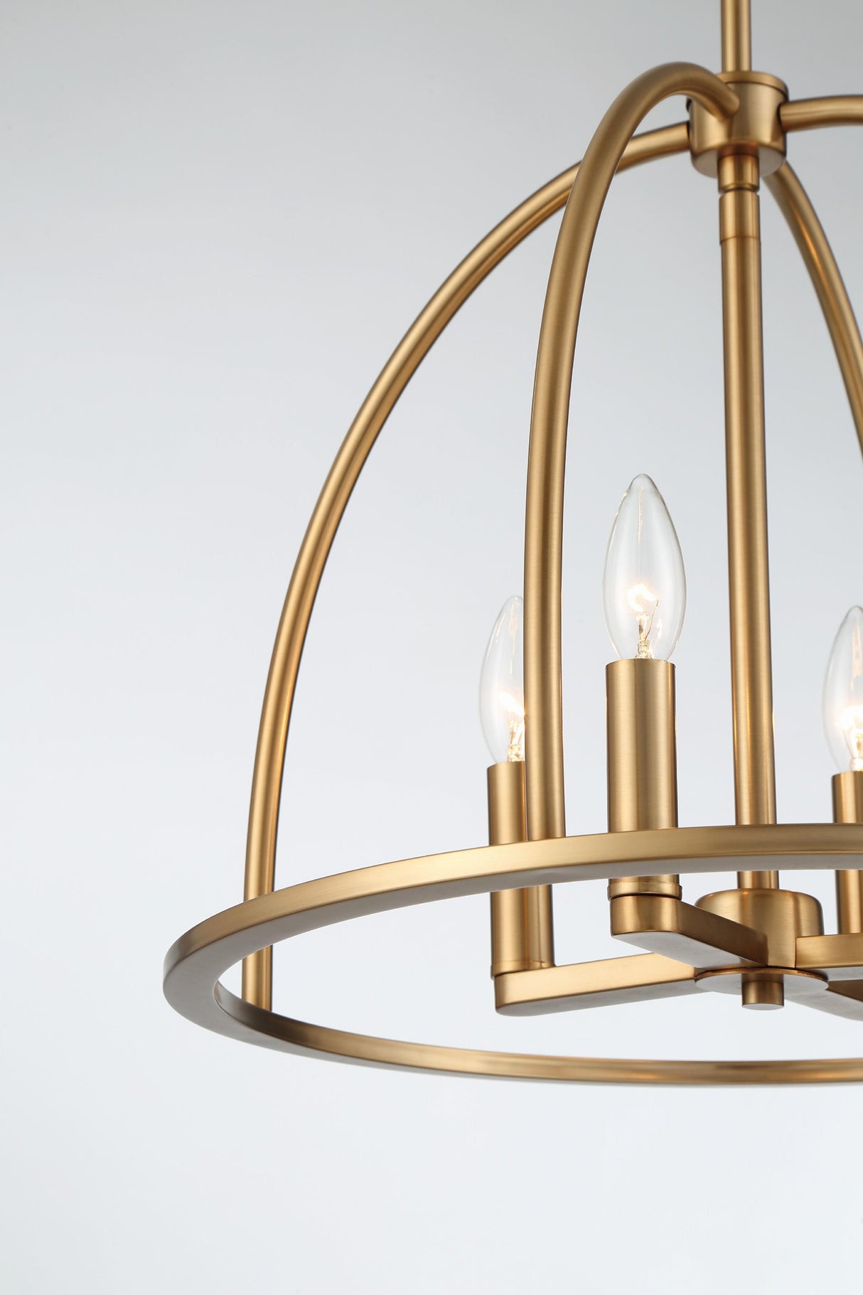 Crystorama Abbott 4 Light Vibrant Gold Lantern Chandelier