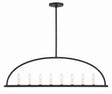 Crystorama Abbott 8 Light Black Linear Chandelier