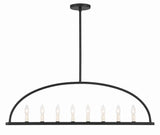 Crystorama Abbott 8 Light Black Linear Chandelier