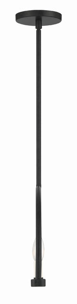 Crystorama Abbott 8 Light Black Linear Chandelier