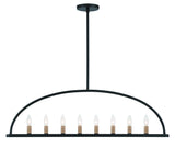 Crystorama Abbott 8 Light Black Linear Chandelier