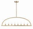 Crystorama Abbott 8 Light Vibrant Gold Linear Chandelier