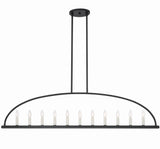 Crystorama Abbott 11 Light Black Linear Chandelier