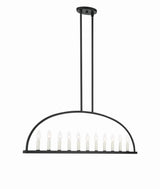 Crystorama Abbott 11 Light Black Linear Chandelier