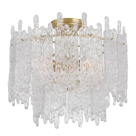 Crystorama Libby Langdon Ackerly 3 Light Aged Brass Semi Flush Mount