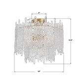 Crystorama Libby Langdon Ackerly 3 Light Aged Brass Semi Flush Mount