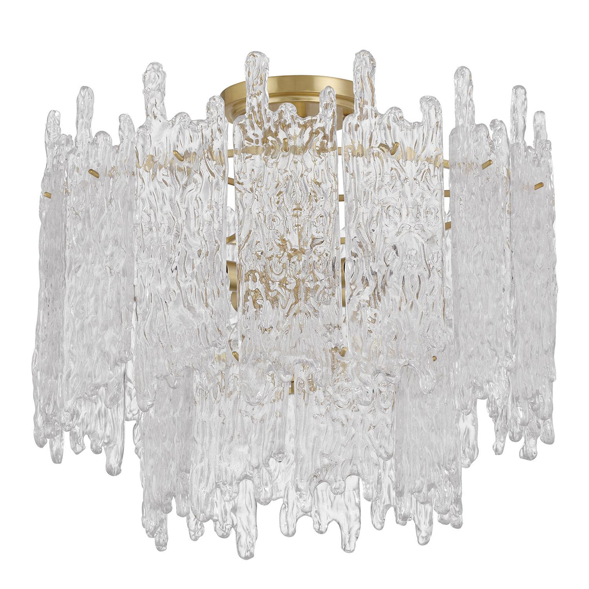 Crystorama Libby Langdon Ackerly 3 Light Aged Brass Semi Flush Mount