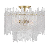 Crystorama Libby Langdon Ackerly 3 Light Aged Brass Semi Flush Mount