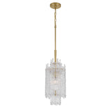 Crystorama Libby Langdon Ackerly 1 Light Aged Brass Pendant