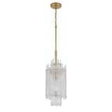 Crystorama Libby Langdon Ackerly 1 Light Aged Brass Pendant