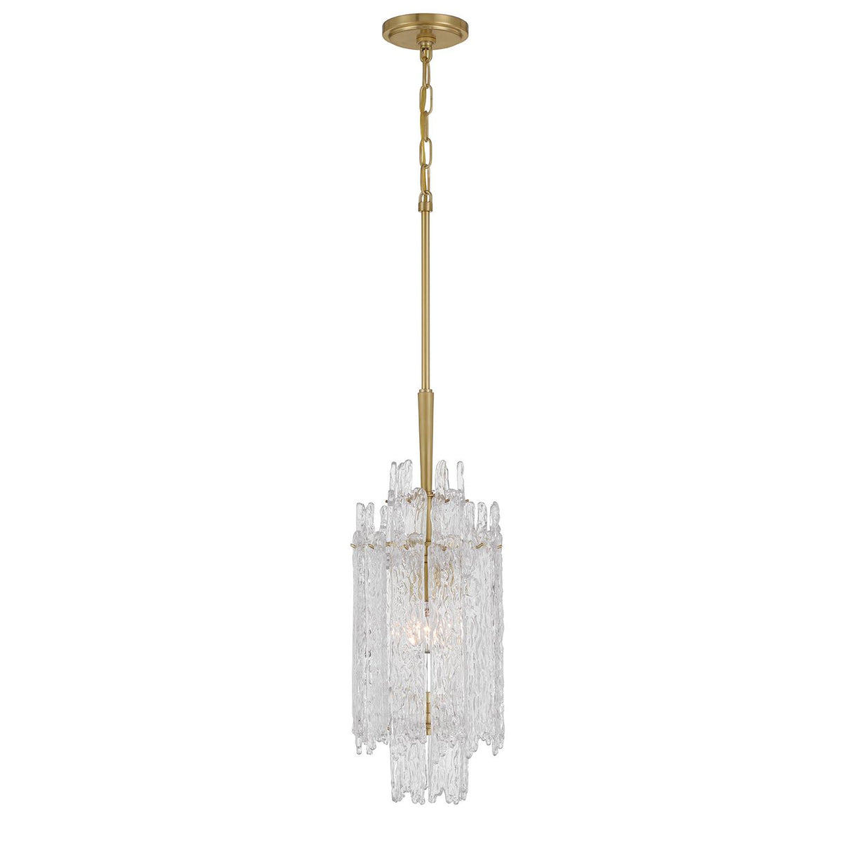 Crystorama Libby Langdon Ackerly 1 Light Aged Brass Pendant