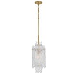 Crystorama Libby Langdon Ackerly 1 Light Aged Brass Pendant