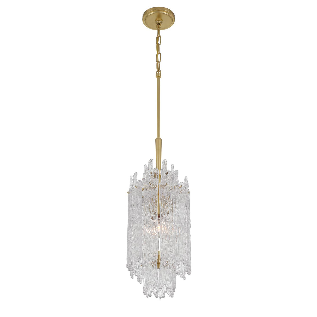 Crystorama Libby Langdon Ackerly 1 Light Aged Brass Pendant