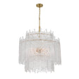 Crystorama Libby Langdon Ackerly 8 Light Aged Brass Chandelier