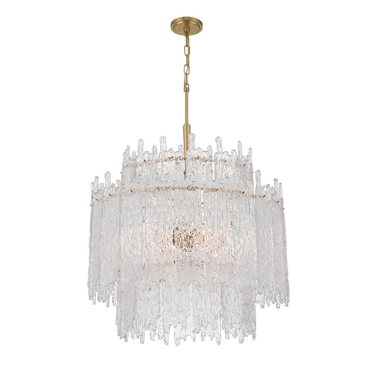 Crystorama Libby Langdon Ackerly 8 Light Aged Brass Chandelier