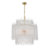 Crystorama Libby Langdon Ackerly 8 Light Aged Brass Chandelier