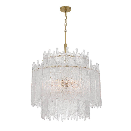 Crystorama Libby Langdon Ackerly 8 Light Aged Brass Chandelier